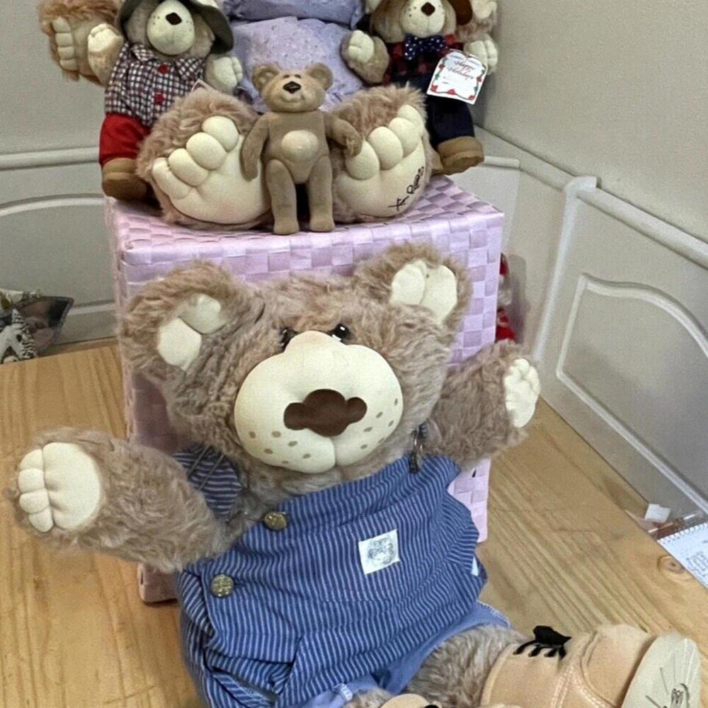 Cabbage Patch‎ FURSKINS Bears LOT 22" Plush Minis Xavier Roberts Vintage 1984